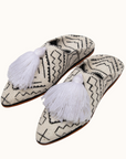 Moroccan Handmade Womens Babouche Slippers with African-Inspired Patterns