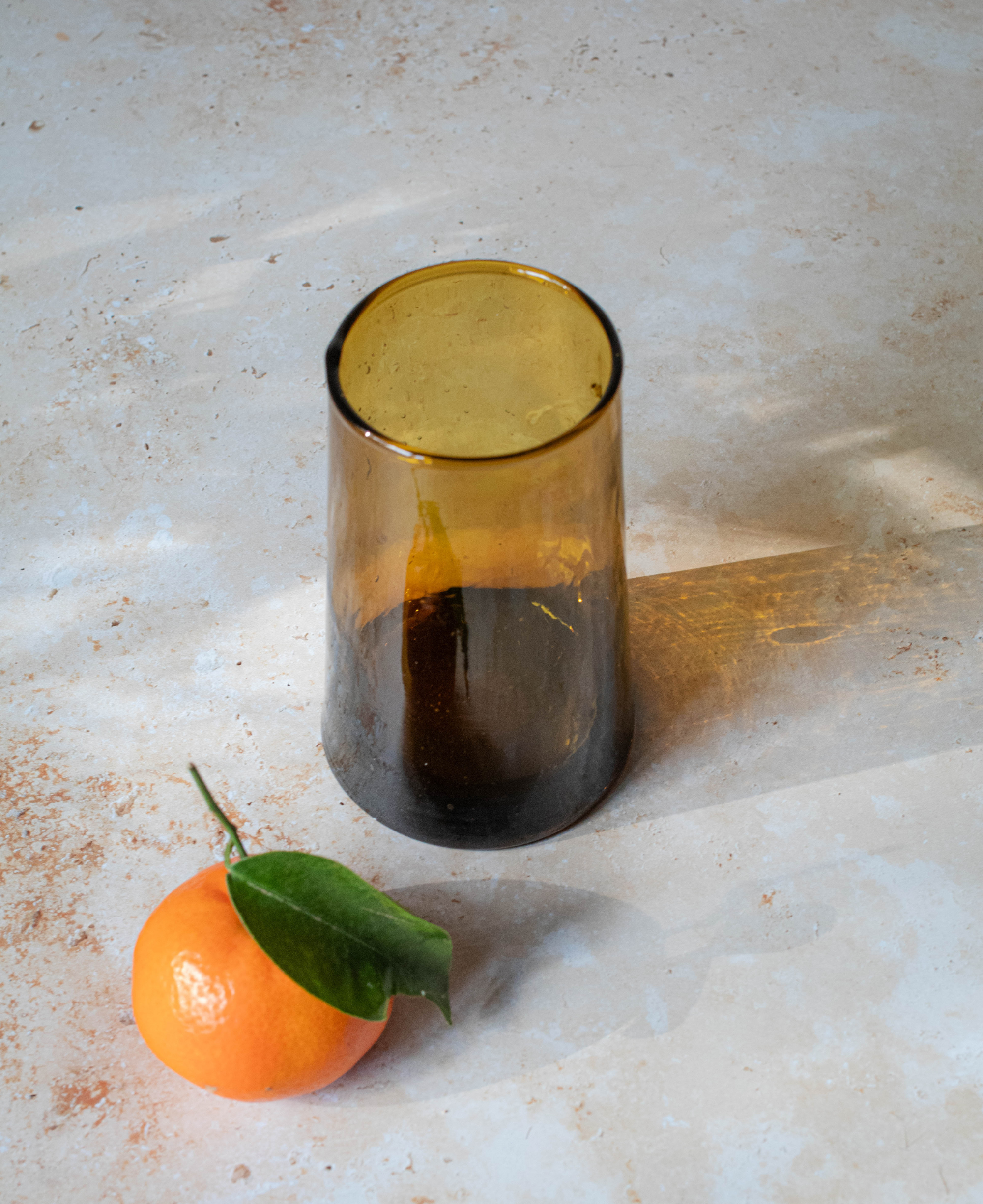 Recycled Moroccan Amber Tumbler/Highball Glass