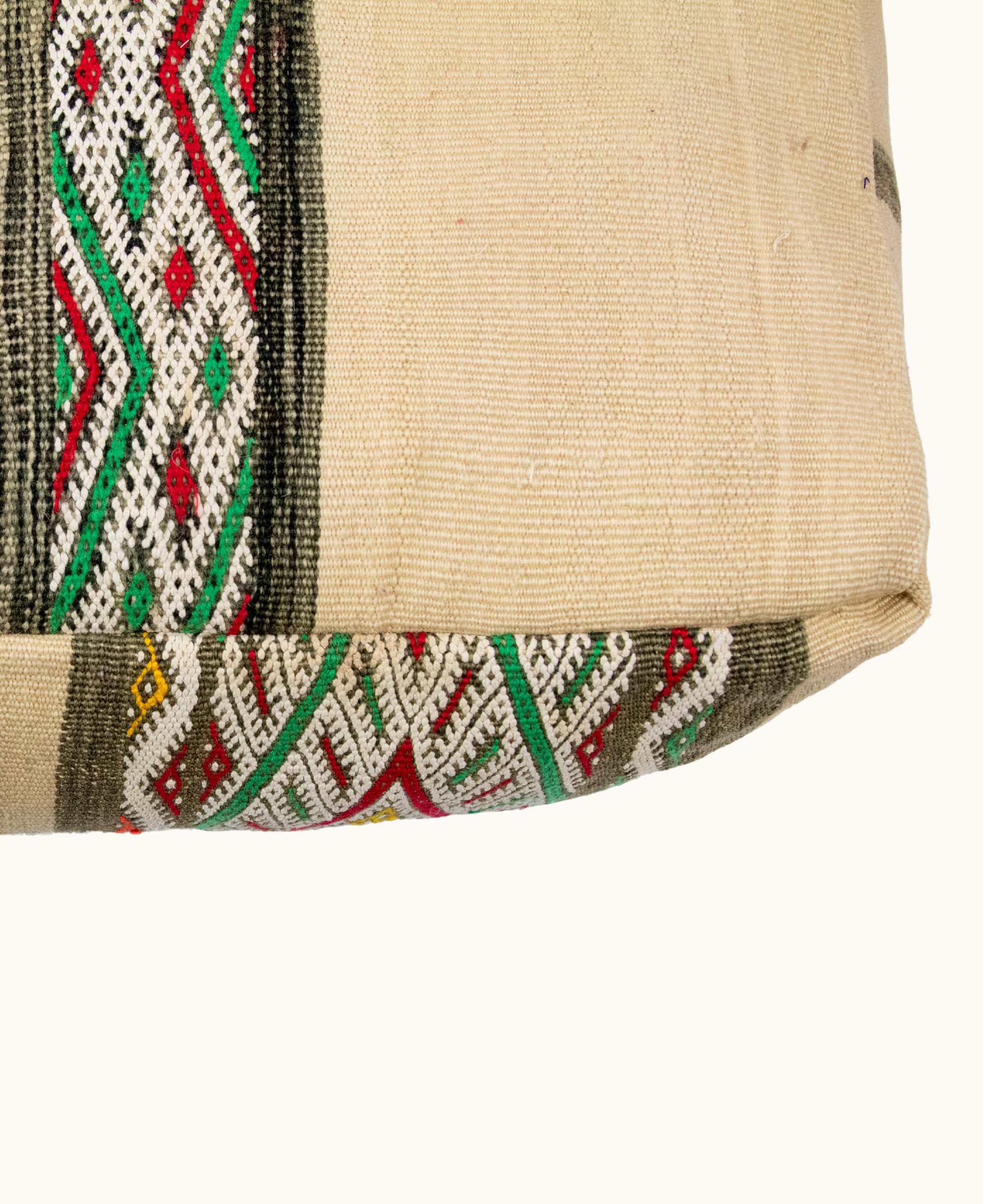 Handmade Moroccan Pouf Floor Cushion - Boho Vintage Floor Pouf