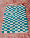 Moroccan Checkered Wool Rug