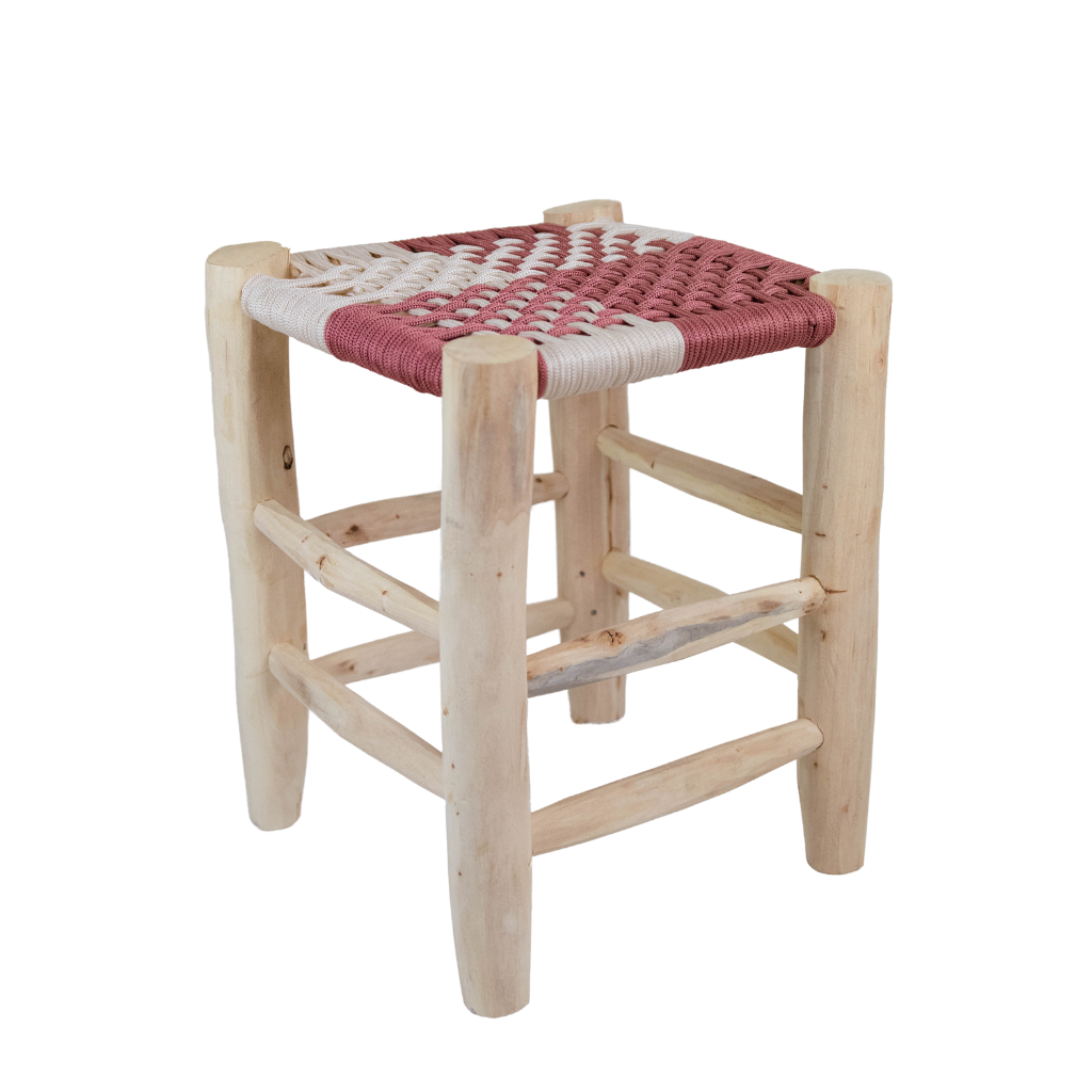 Moroccan Handmade Stool Braided Rope Weaving, 20