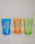 Moroccan Tea Glasses Multicoloured Set of 6