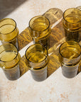 Handmade Beldi Tea Glasses Set - Amber