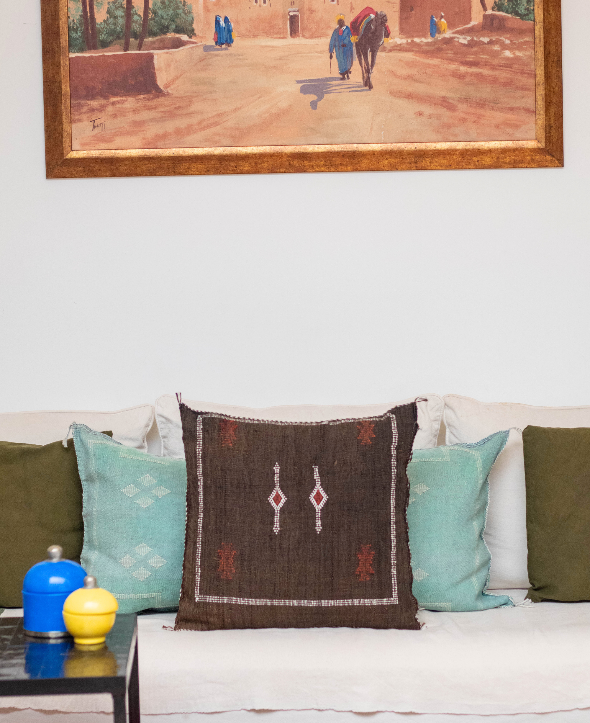 Handmade Moroccan Cactus Silk Cushion Cover - 15