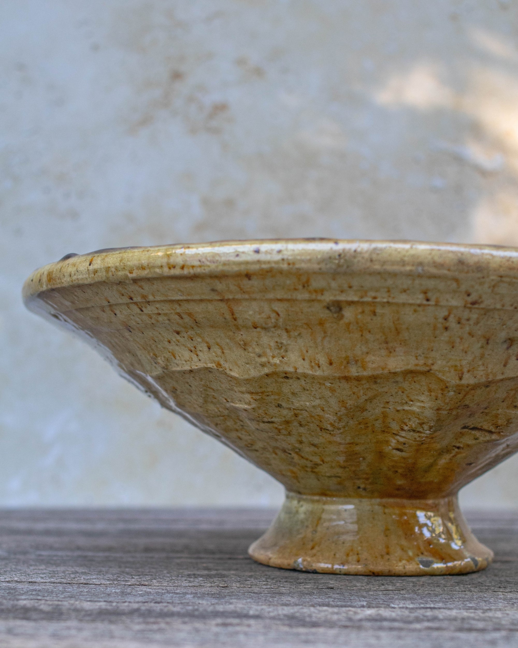 Tamegroute Yellow Ochre Pedestal Bowl