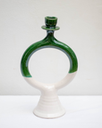 Handmade Green Ceramic Glazed Candlestick Holder