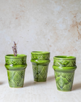 Tazekka Green Moroccan Ceramic Tumbler