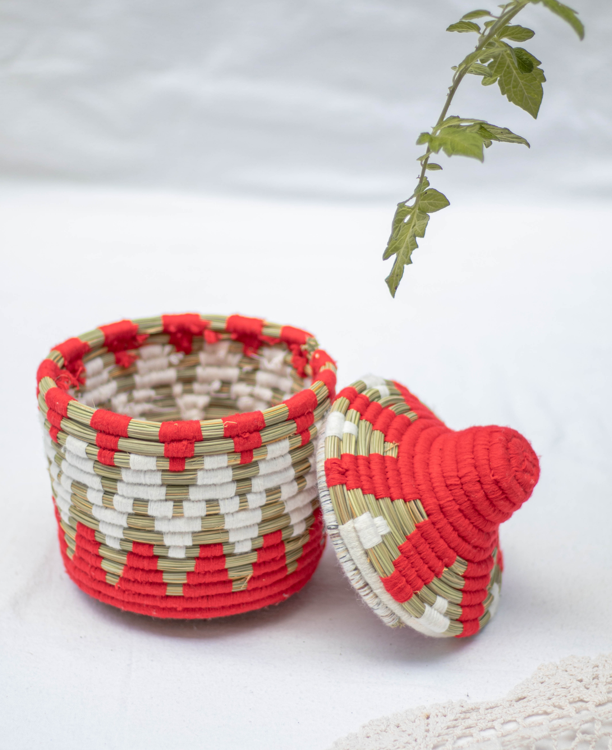 Hand-Woven Moroccan Wool Pot - 024