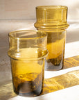 Handmade Beldi Tea Glasses Set - Amber