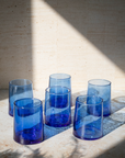 Recycled Moroccan Blue Tumbler/Highball Glass