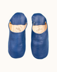 Moroccan Babouche Slippers, Blue