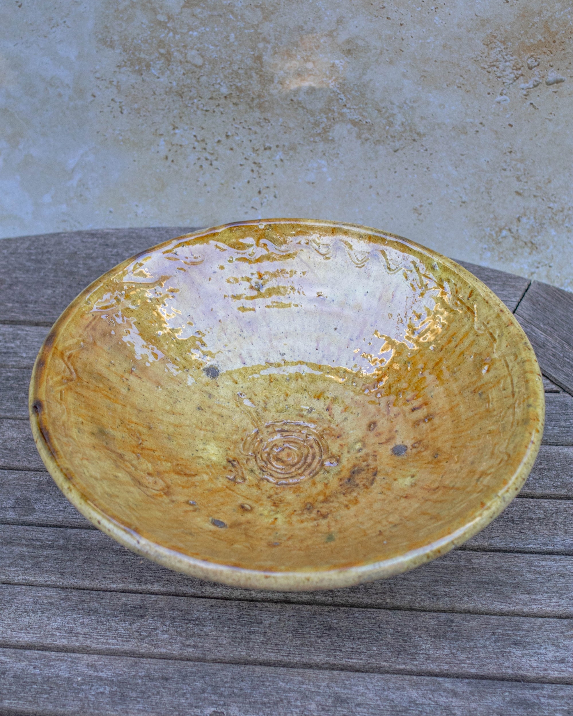 Tamegroute Yellow Ochre Pedestal Bowl