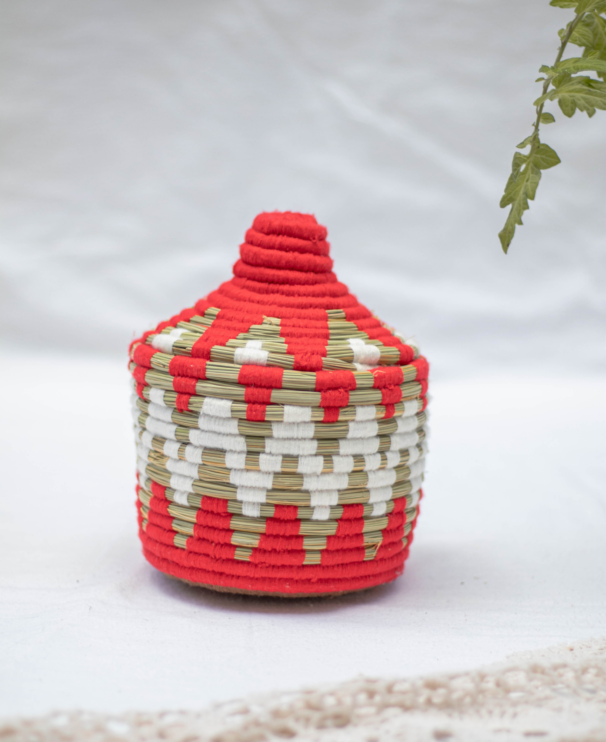 Hand-Woven Moroccan Wool Pot - 024