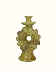 Handmade Tamegroute Shaded Ochre Candlestick Holder