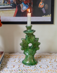 Handmade Moroccan Vintage Tamegroute Shaded Candlestick Holder
