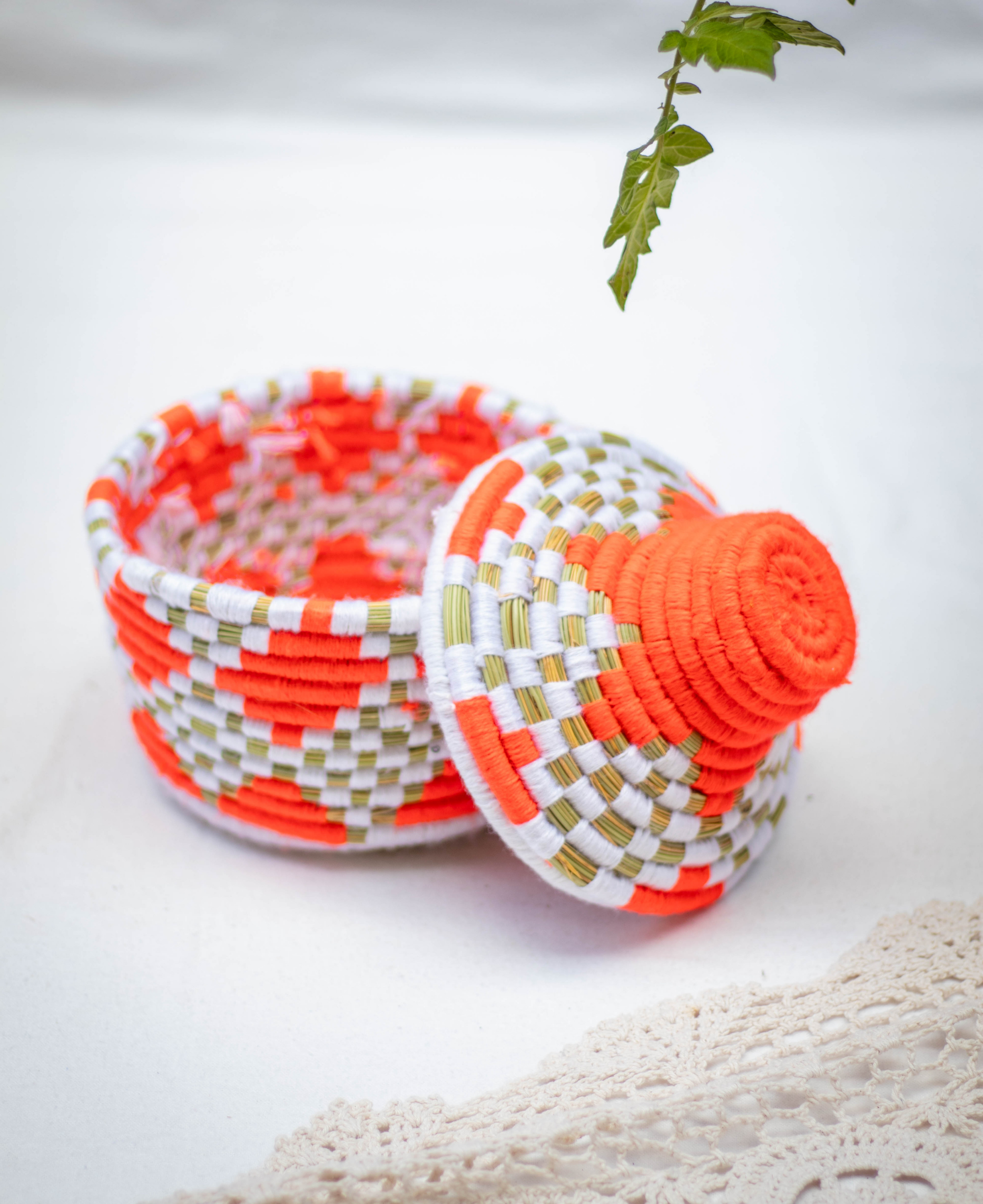 Hand-Woven Moroccan Wool Pot - 025