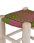 Moroccan Handmade Stool Braided Rope Weaving, 21