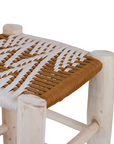 Moroccan Handmade Stool Braided Rope Weaving, 22