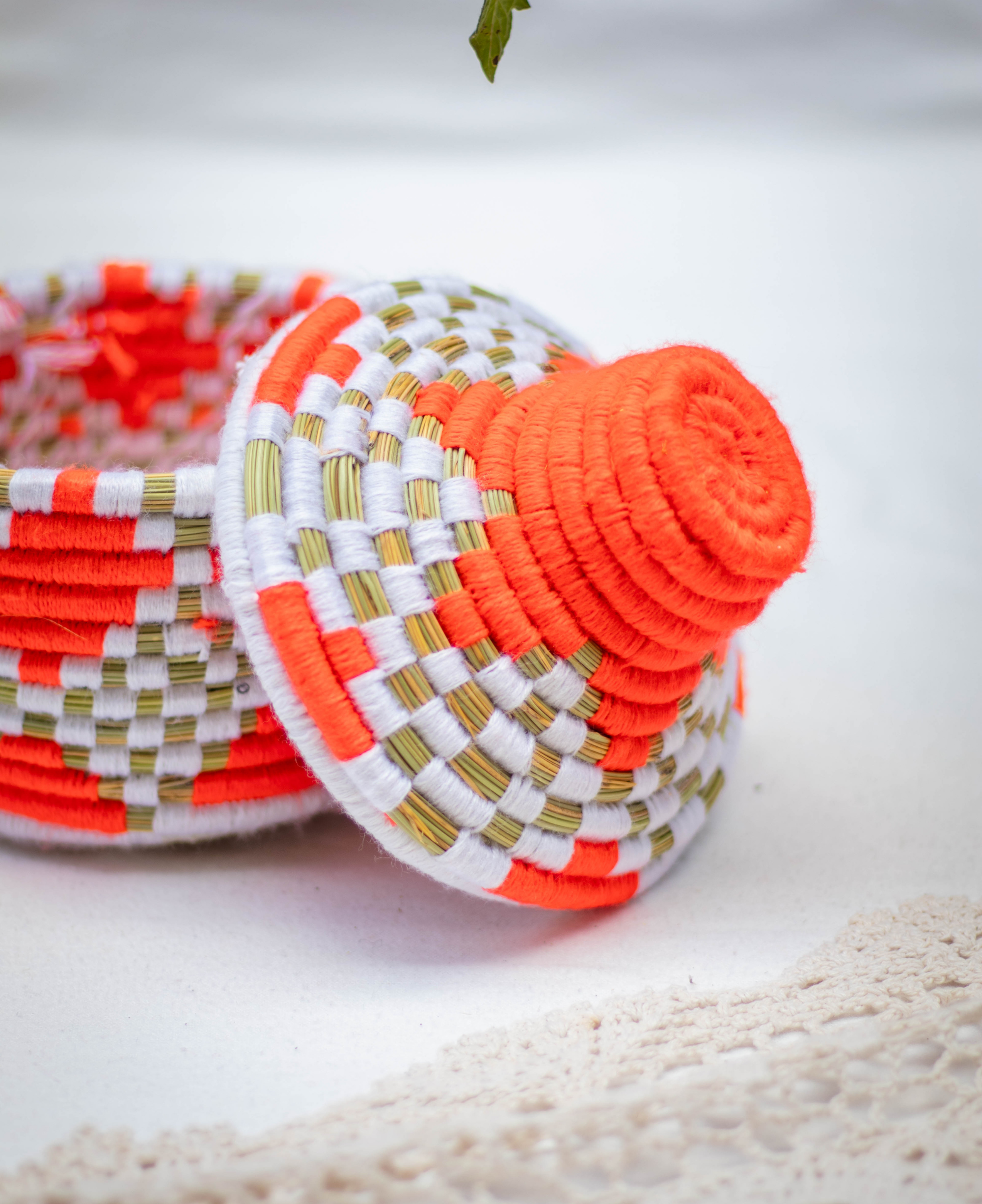 Hand-Woven Moroccan Wool Pot - 025