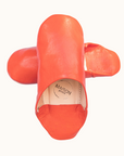 Moroccan Babouche Slippers, Tangerine
