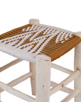 Moroccan Handmade Stool Braided Rope Weaving, 22