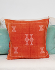 Handmade Moroccan Cactus Silk Cushion Cover