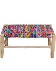 Handcrafted Boucherouite Craft Bench