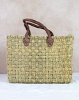 Moroccan Wicker Market Basket Bag – Perfect for Shopping