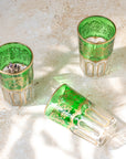 Moroccan Tea Glasses – Emerald Green & Gold Set of 6