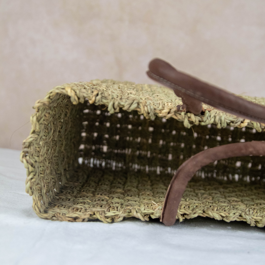 Moroccan Wicker Market Basket Bag – Perfect for Shopping