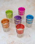Set of 6 Moroccan Multicoloured Tea Glasses – Perfect for Entertaining