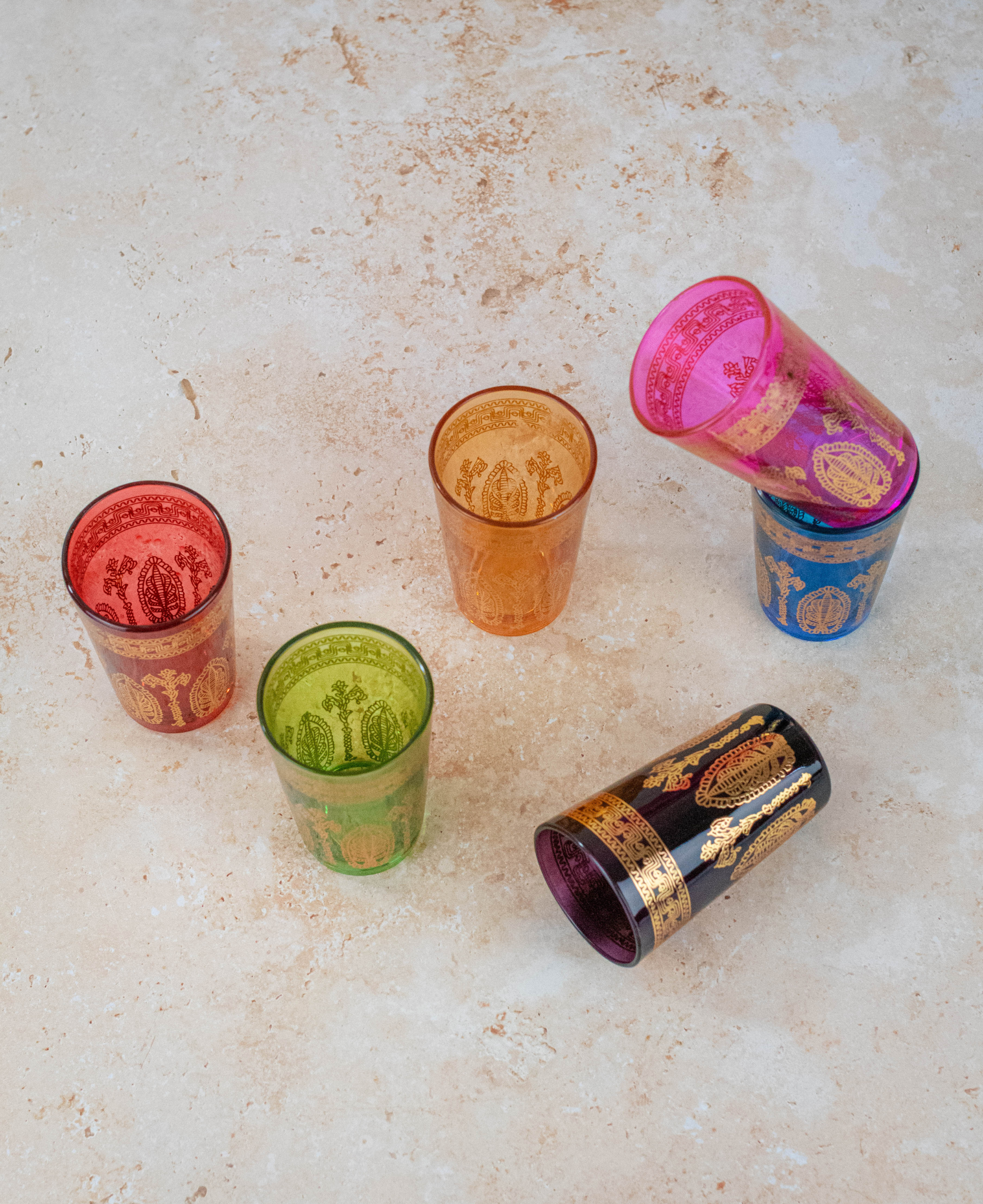 Handcrafted Moroccan Tea Glasses Set