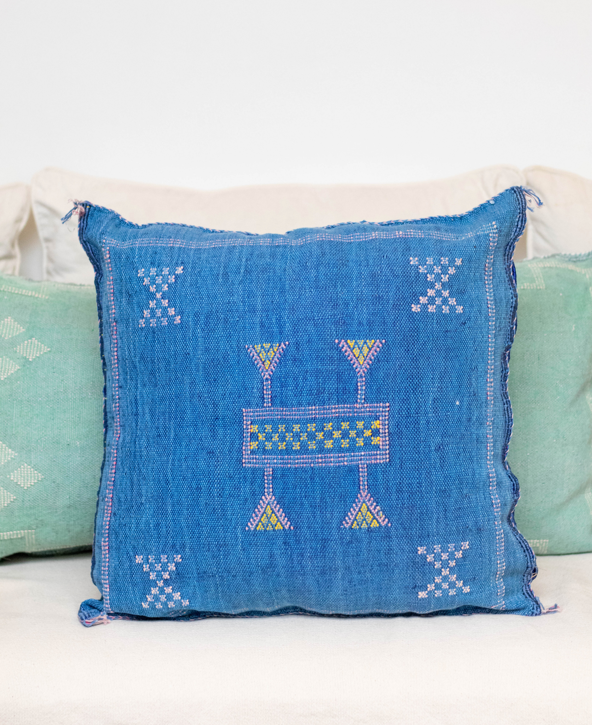 Handmade Moroccan Cactus Silk Cushion Cover 04
