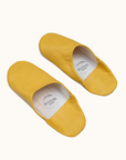 Moroccan Babouche Slippers, Yellow