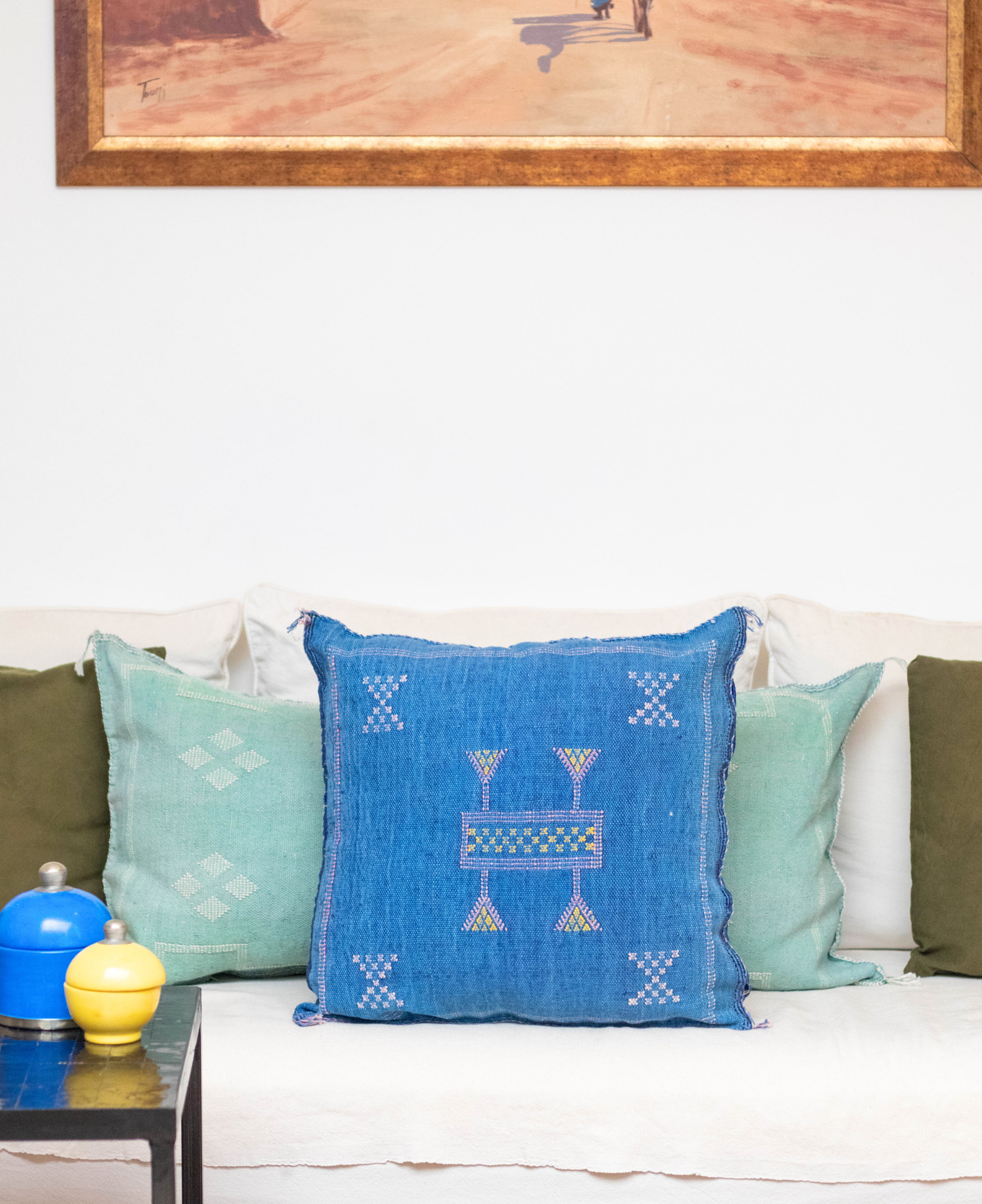 Handmade Moroccan Cactus Silk Cushion Cover 04