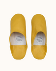 Moroccan Babouche Slippers, Yellow