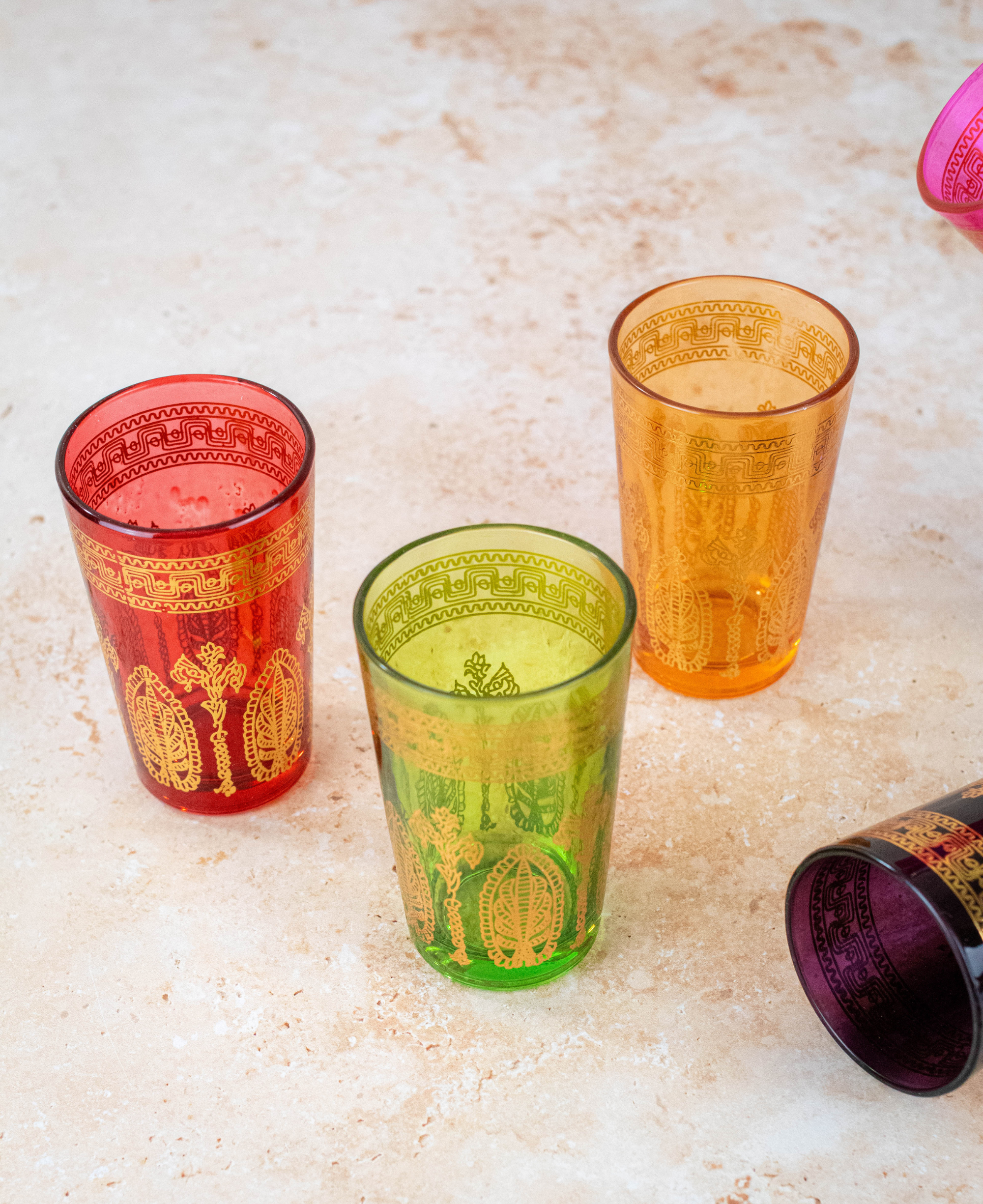 Handcrafted Moroccan Tea Glasses Set
