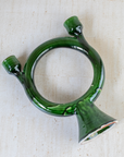 Tamegroute Shaded Green Ceramic Candlestick Holder