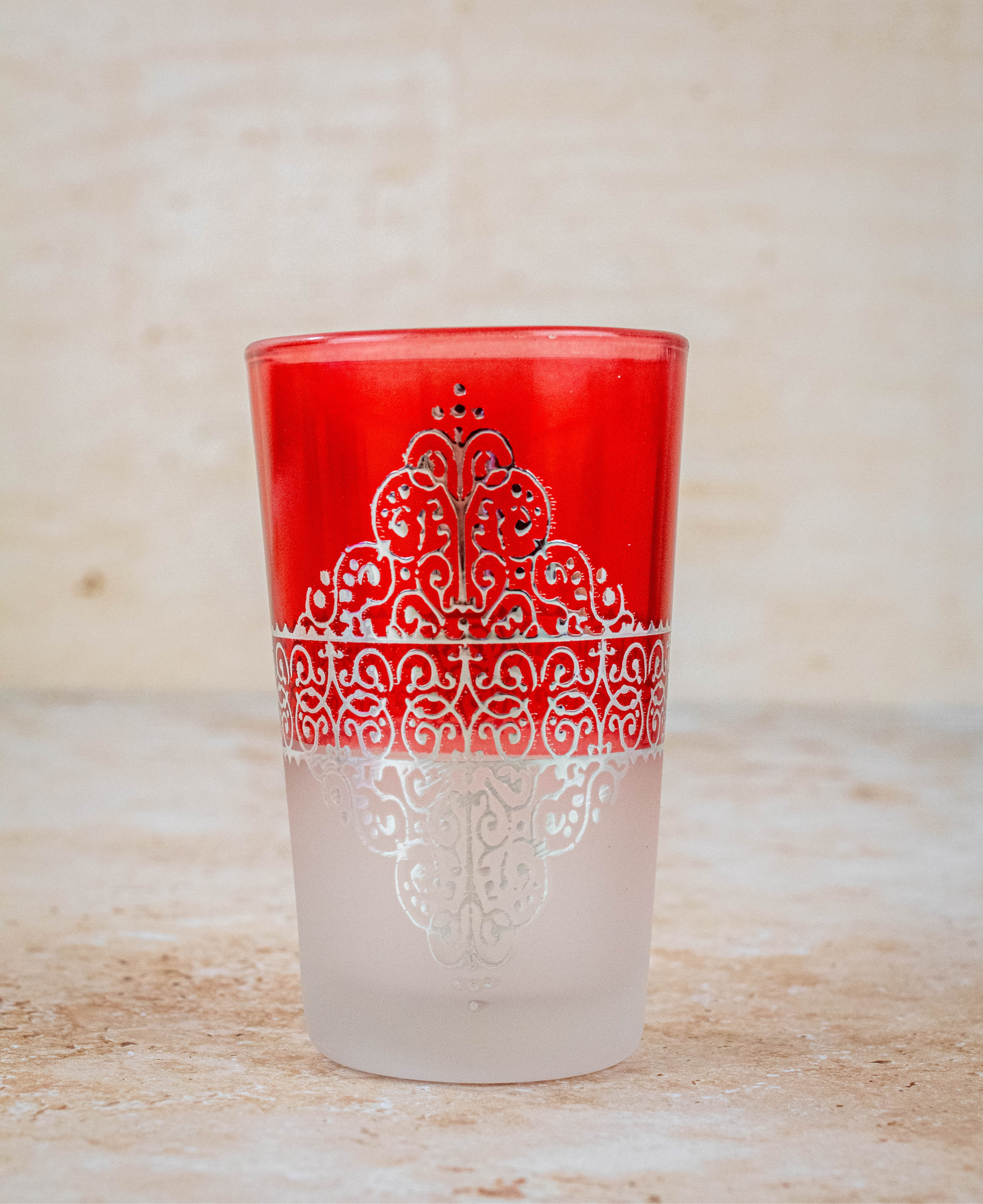 Set of 6 Moroccan Multicoloured Tea Glasses