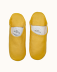 Moroccan Babouche Slippers, Yellow