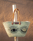 Hand Embroidered Market Basket