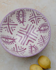 Handmade Moroccan Berber Eye Pedestal Bowl - Purple