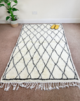 Moroccan Berber Beni Ourain Rug 205X122cm (Fiona)