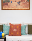 Handmade Moroccan Cactus Silk Cushion Cover - 19