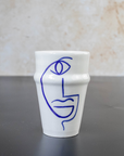 Moroccan Hand-painted Ceramic Tumbler