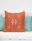Handmade Moroccan Cactus Silk Cushion Cover - 19