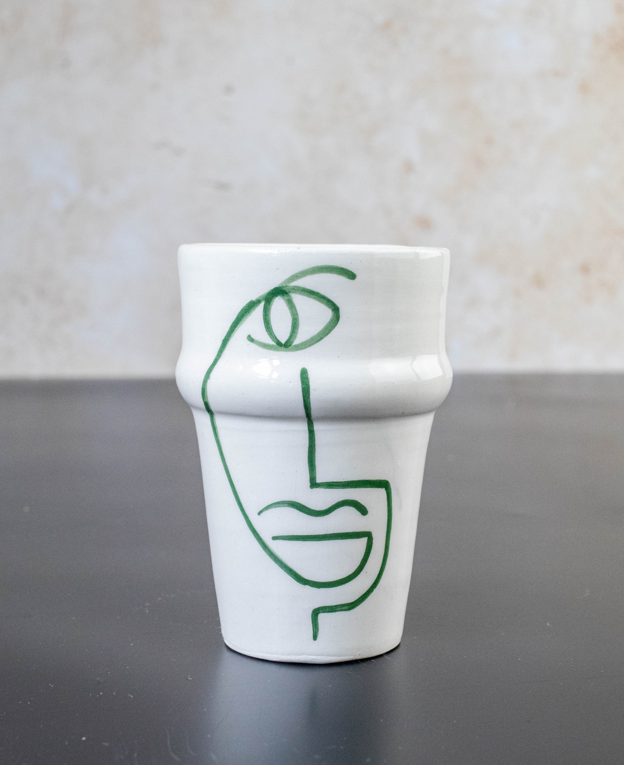 Moroccan Hand-painted Ceramic Tumbler