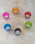 Set of 6 Moroccan Multicoloured Tea Glasses