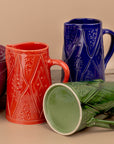 Handmade Moroccan Carved Pitcher -