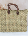 Moroccan Wicker Market Basket Bag – Perfect for Shopping